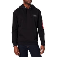 Alpha Industries Back Print Hoody Kapuzensweat Kapuzenpullover, Black, L