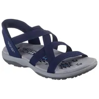 SKECHERS Damen Reggae Slim – Stretch Flex Hands Free Slip-ins Sandals, Navy Knit Gore, 38 EU - 38 EU