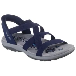 SKECHERS Damen Reggae Slim – Stretch Flex Hands Free Slip-ins Sandals, Navy Knit Gore, 38 EU - 38 EU