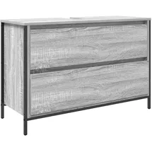 vidaXL Waschbeckenunterschrank mit Schubladen Grau Sonoma 90x34,5x60cm