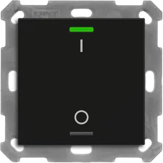 MDT KNX Taster Light 55 1-fach, RGBW, Temperatursensor, sw matt Schalt.