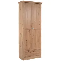 Livetastic Mehrzweckschrank Eiche Artisan, Metall, 5 Fächer, 1 Schubladen, 80x200x39 cm, Waschküche, Mehrzweckschränke