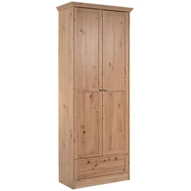 Livetastic Mehrzweckschrank Eiche Artisan, Metall, 5 Fächer, 1 Schubladen, 80x200x39 cm, Waschküche, Mehrzweckschränke