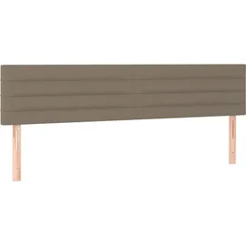 vidaXL Boxspringbett mit Matratze & LED Taupe 180x200 cm Stoff