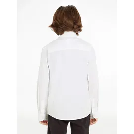 Tommy Hilfiger Jungen Hemd Oxford mit Stretch, Weiß (White), 16 Jahre - 16 Jahre