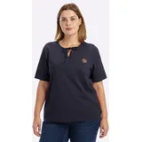 sheego Halbarmshirt in tiefblau, | Gr.: 48/50