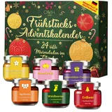 Frühstück Adventskalender Marmelade aus Deutschland Konfitüre Weihnachten 2024 Auftsrich aus 24 Gläsern Geschenkidee Geschenkset