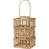 Beliani Laterne Lumbis Holz Braun