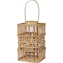 Beliani Laterne Lumbis Holz Braun