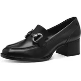 TAMARIS Comfort Damen Trotteur aus Leder mit Blockabsatz, Schwarz (Schwarz), 41 EU