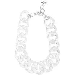Kette mit Anhänger "Milano", Damen, Gr. one size, Kunstfaser, transparent, COLLEZIONE ALESSANDRO, Basic, Halsketten, Polyesterglieder