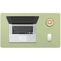 DOBAOJIA Schreibtischunterlage Grün, Schreibtischmatte, Desk Pad, Schreibtischschutz, Schreibblock, für Laptop/Tastatur/Maus, PU Leder Wasserdicht + Wildleder Rutschfest 60 x 35cm(Hellgrün)