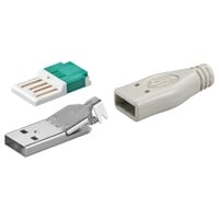 Goobay USB A-Stecker zur werkzeugfreien Crimp-Montage, inkl. Tülle