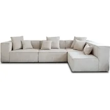 best mobilier Lisa Design Colombine modulares ecksofa rechts, 5-sitzer aus cord - Beige