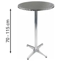 Böttcher-AG Bistrotisch 60 x 115 cm silber höhenverstellbar