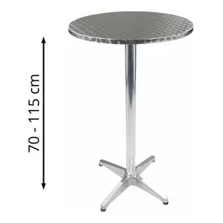 Böttcher-AG Bistrotisch 60 x 115 cm silber höhenverstellbar