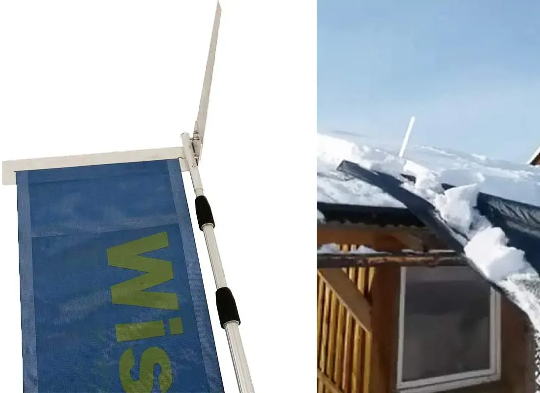 Axis Line Profi Teleskopstange 6m Dach Schnee entfernen - 6 Meter Stange und Schneerutsche für viel Schnee vom Dach entfernen
