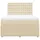 vidaXL Boxspringbett mit Matratze Creme 160x200 cm Stoff
