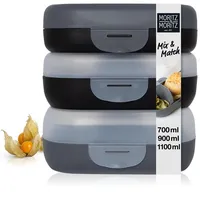 Moritz & Moritz 3x Brotdose mit Fächern – Vesperdose Erwachsene