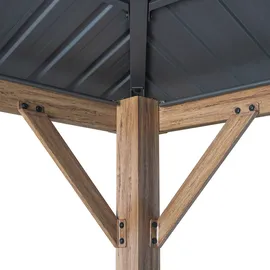 Konifera Pavillon-Ersatzdach KONIFERA "Samos", grau (schwarz), Pavillondächer, für BxT: 300x400cm