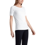 Marc Cain Rundhalsshirt "Collection Essential" Premium Damenmode Rundhals-Shirt mit halben Ärmeln weiß 4 (40)