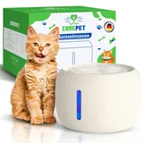Katzenbrunnen CarePet© Trinkbrunnen - 2.5L - Automatischer Trinkbrunnen mit Aktivkohlefilter - Ideal für Katzen, kleine Hunde, Ultra-leisem Pumpenbetrieb, sauberes und gesundes Trinkwasser (Beige)