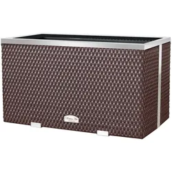 Polyrattan Pflanzgefäß mit Aluminiumrahmen