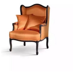 JVmoebel Sessel Klassischer Sessel 1 Sitzer Designer Textil Orange Polster Neu (1-St., Sessel), Made in Italy orange