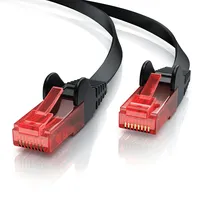 CSL Cat 6 Flachband LAN Kabel - mehrfach geschirmt - UTP Gigabit 1000 Mbit/s Patchkabel Flachkabel Netzwerkkabel 15m