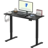 FLEXISPOT Elektrischer Höhenverstellbarer Schreibtisch 120 x 60 cm, Ergonomischer Tischplatte, Steh-Sitz Tisch Computertisch, einfache Montage, Adjustable Desk(schwarz)