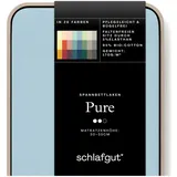 schlafgut Pure Baumwolle 90 x 190 - 100 x 220 cm blue light