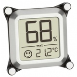 TFA Dostmann Humidore Thermo-/Hygrometer Silber