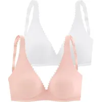 PETITE FLEUR Bralette-BH Damen rosé+weiß Gr.80D