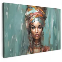 onlywow Leinwand Bilder Abstraktes Porträt XXL 150x100 cm