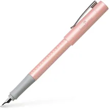Faber-Castell 140985 - Füller Grip Pearl Edition, Feder M, rosé, 1 Stück
