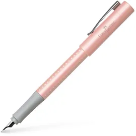 Faber-Castell 140985 - Füller Grip Pearl Edition, Feder M, rosé, 1 Stück