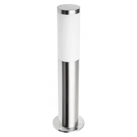 GTV Lighting Gartenleuchte Milan-P Edelstahl 45 cm E27 IP44 1 Stück Silber/Weiß