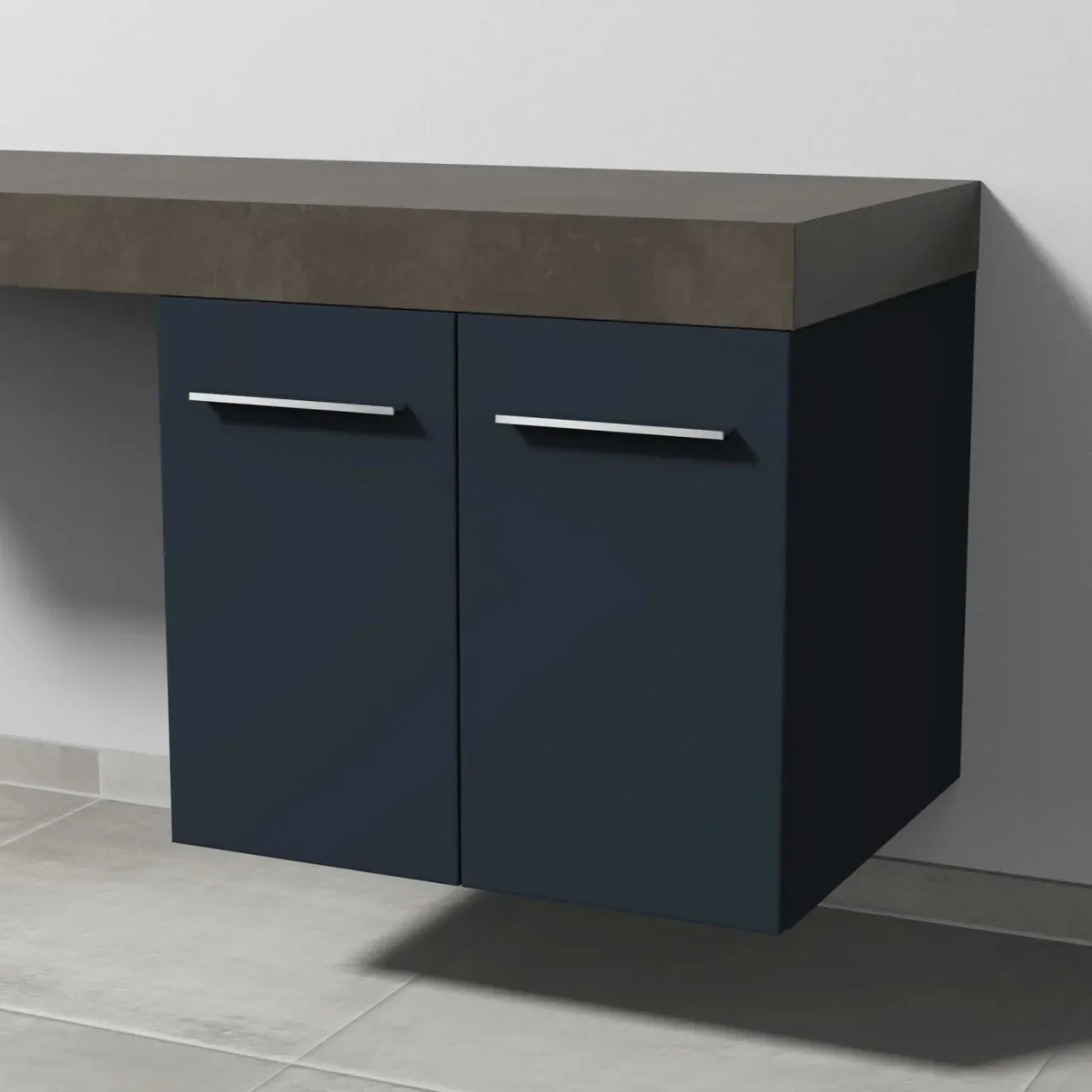 Sanipa Anbau-/Solitärschrank 2morrow (G3392) 510x600x520 Marine-Matt, G33921R G33921R