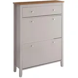 SoBuy Schuhschrank 80 x 108 x 25 cm Hellgrau / Hellgrau