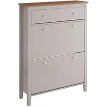 SoBuy Schuhschrank 80 x 108 x 25 cm Hellgrau / Hellgrau