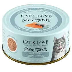 CAT'S LOVE Nassfutter Katze Adult Pure Filets Lachs 6x100 g