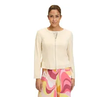 Betty Barclay Blazer mit Zweiwege-Reißverschluss, Beige, 46
