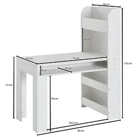 Wohnling Kinderschreibtisch Weiß