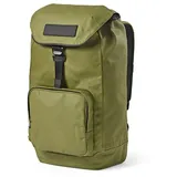 CABBEL Rucksack Rucksack 20L Laptopfach wasserdicht Baumwolle nachhaltig robust leicht (Rucksack, 1-tlg., Einzelartikel), Armeegrün, recycelte Baumwolle, 70% Recyclinganteil, 29x45x14 cm grün