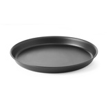 HENDI Pizzablech, Aus Blaustahl, Backblech, Ideal für gleichmäßiges Pizza-Backen, ø260x(H)25mm