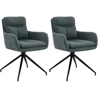 CLP Esszimmerstuhl 2er Set drehbar Somers Stoff, 180° schwenkbare