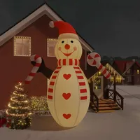 VidaXL Aufblasbarer Schneemann mit LEDs 630 cm