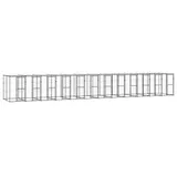 vidaXL Outdoor-Hundezwinger 13,2 m x 2,2 m x 1,8 m Stahl Schwarz