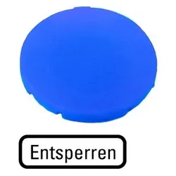 Eaton 218189 Tastenplatte, flach blau, ENTSPERREN M22-XD-B-D14