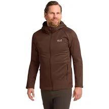 Jack Wolfskin Peak District Hooded Fleecejacke Braun S